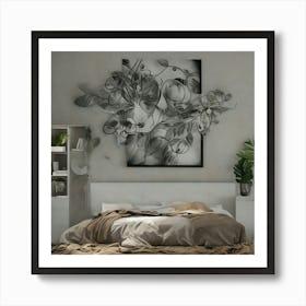 Abstract Black And White Painting Art Print