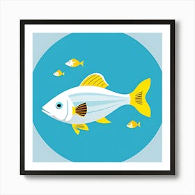 Fish In A Circle Paint Art Print