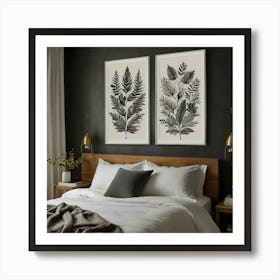 Black And White Fern Print Art Print