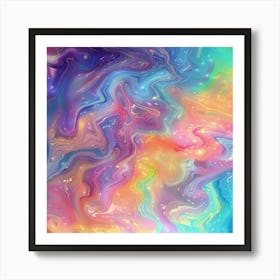 Rainbow Swirls 1 Art Print