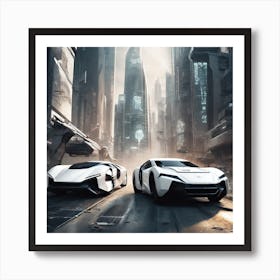 Futuristic Cars Art Print