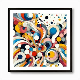 Abstract modernist colorful spots 2 Art Print