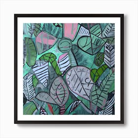 'Plants' Abstract 1 Art Print