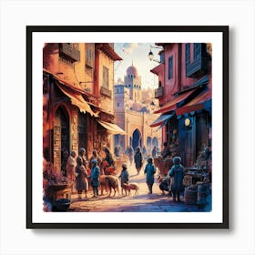 Egyptian Market 1 Art Print