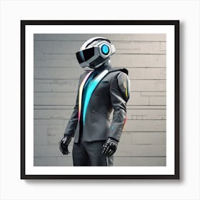 Futuristic Man In Suit 2 Art Print