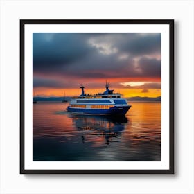 Sunset On The Water 9 Art Print