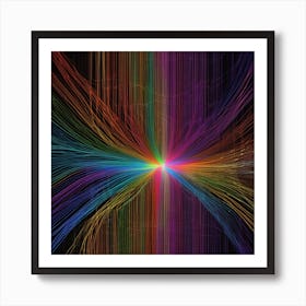 Abstract Rainbow Rays 1 Art Print