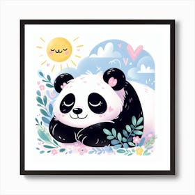 Cute Panda Bear Art Print