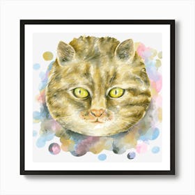 Cat Watercolor Art Print