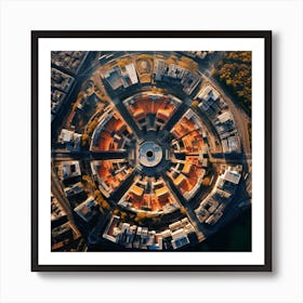 Aerial View Of A City Art Print