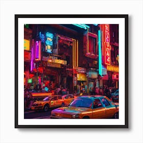 Neon City 1 Art Print