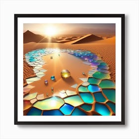 Sahara Countryside Peaceful Landscape Broken Glass Effect No Background Stunning Something That (1) Art Print