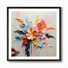 Abstract flowers 2 Art Print