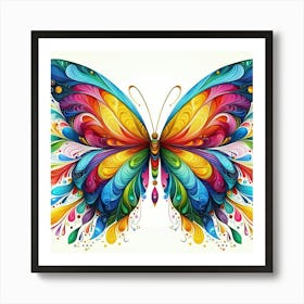 Rainbow Butterfly by dee Art Print