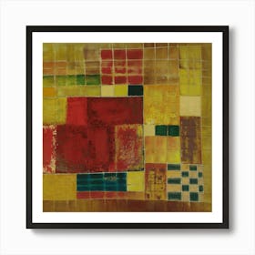 Autumnal Patchwork Dining Room Decor Art Print