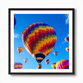 Hot Air Balloons In The Sky 3 Art Print