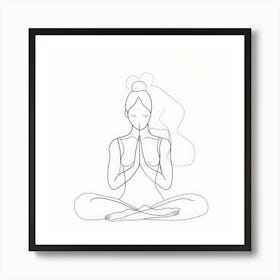 Yogi Woman Meditating Art Print