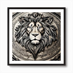 Lion Head 34 Art Print