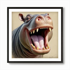 Hippo 25 Art Print