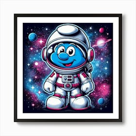 Smurfs In Space chillin Art Print