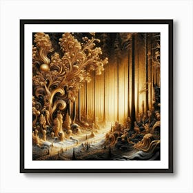 Golden Forest 17 Art Print