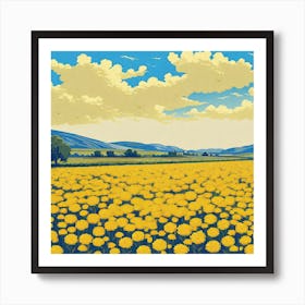 Yellow Dandelions 1 Art Print