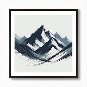 Mountain Painting Art Print