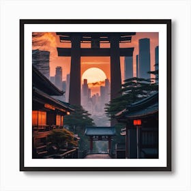 Asian Cityscape Art Print