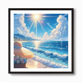 Sunny Day On The Beach Art Print