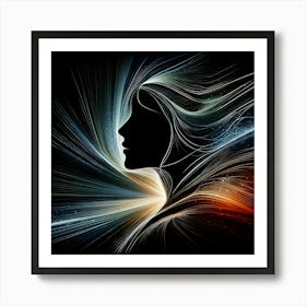 Abstract Woman'S Head 1 Art Print