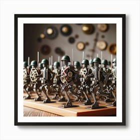 Steampunk Chess Set Art Print