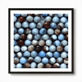 Blue And Brown Beads Art Print