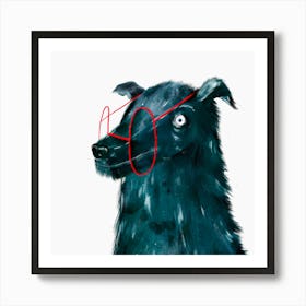 Dog With Glasses Art Print