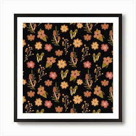 Summer flower seamless pattern Art Print