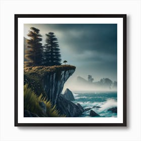 Rocky Cliffs Art Print