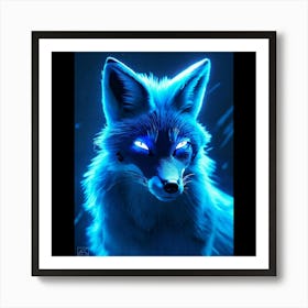 Fox With Blue Eyes Art Print