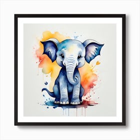 Cute Elephant Art Print