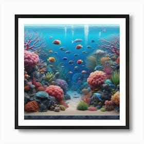 Coral Reef Aquarium Art Print