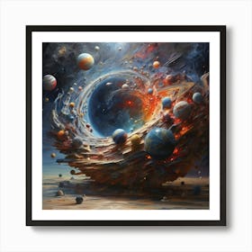 Galaxy Of Planets Art Print