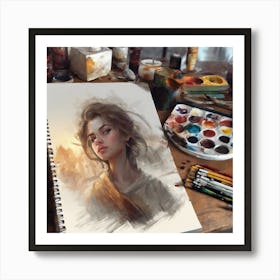 Portrait Of A Woman 1 Art Print