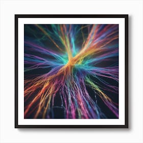 Colorful Neural Network Art Print