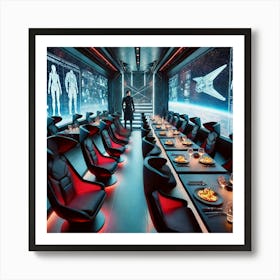 Scifi Restaurant Zoya Nightshade Art Print