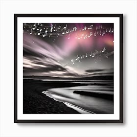 Music Notes In The Sky 15 Art Print