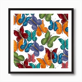 Color Butterflies Art Print