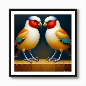 Two Birds Showing Love2 (1) Art Print