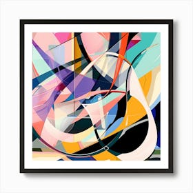 Abstract Trendy Shapes  Art Print