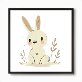 Charming Illustration Rabbit 4 Art Print