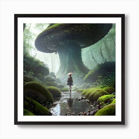 Mushroom Forest Art Print