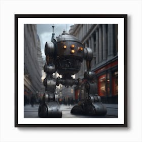 Robot In The City 81 Art Print