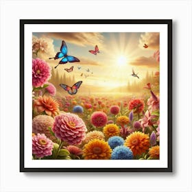 Butterfly Garden 2 Art Print